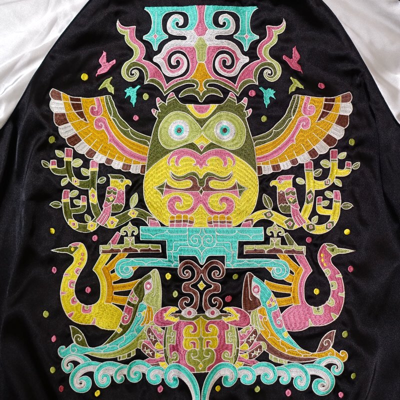 カムイの晩餐刺繍スカジャン GFSJ-002【ごちゃふるワールド × SwitchPlanning】