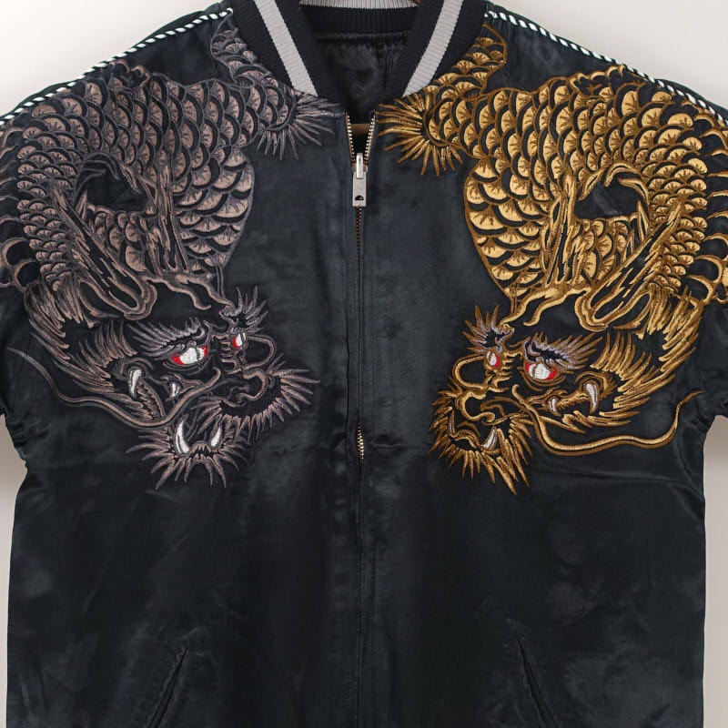 GKJ-009 金銀阿吽龍刺繍スカジャン