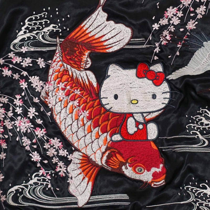 hKSJ-005 鯉頭ハローキティ刺繍スカジャン