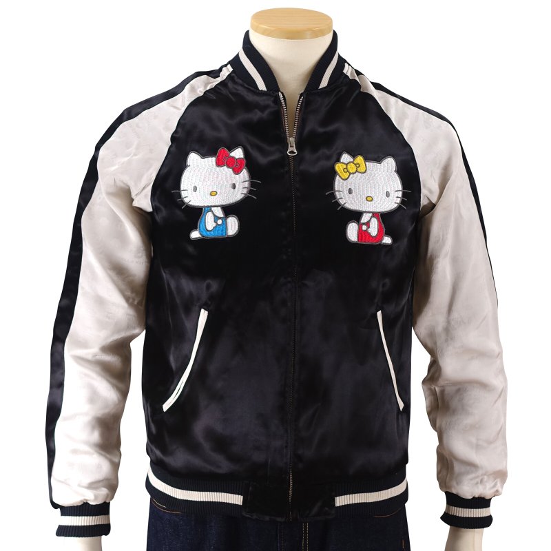 hKSJ-505 ハローキティとハローミミィジャガード袖スカジャン