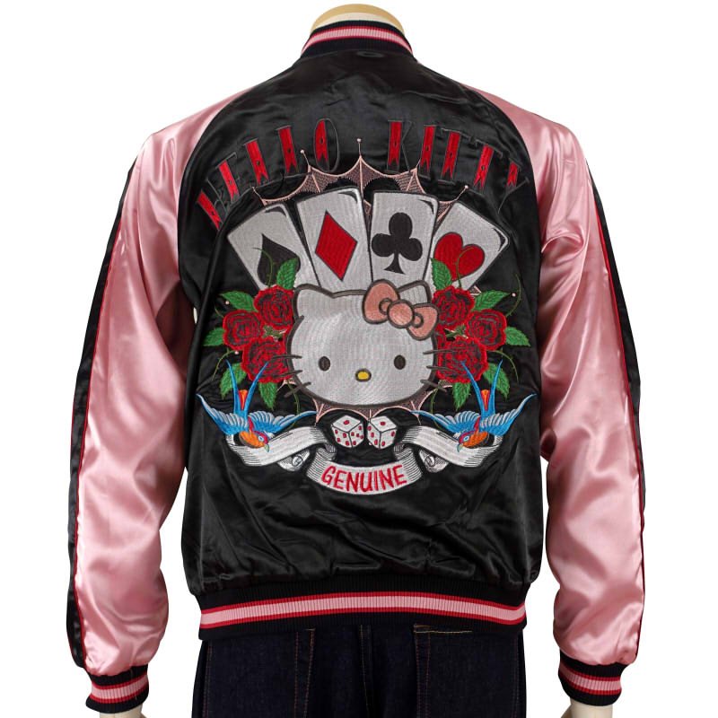hKSJ-507 トランプハローキティ刺繍スカジャン