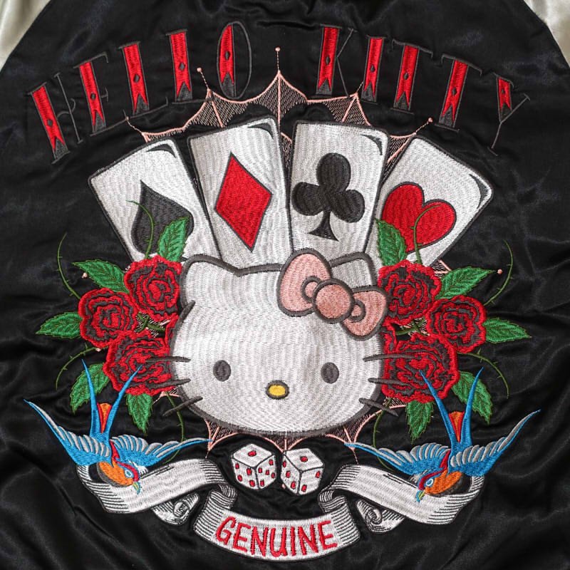 hKSJ-507 トランプハローキティ刺繍スカジャン