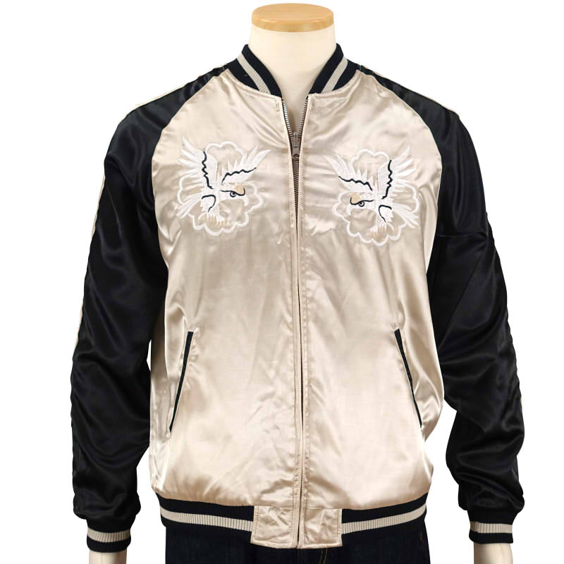 JSKJ-001 龍と日本地図刺繍リバーシブルスカジャン