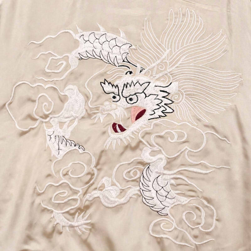 JSKJ-001 龍と日本地図刺繍リバーシブルスカジャン