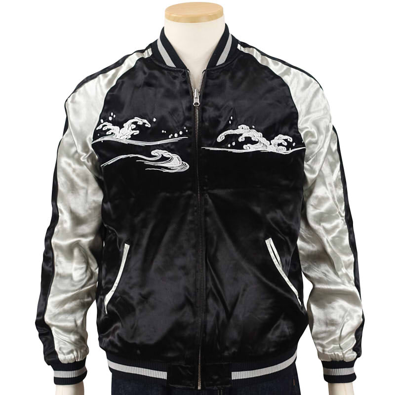 JSKJ-505 波と鯨刺繍スカジャン