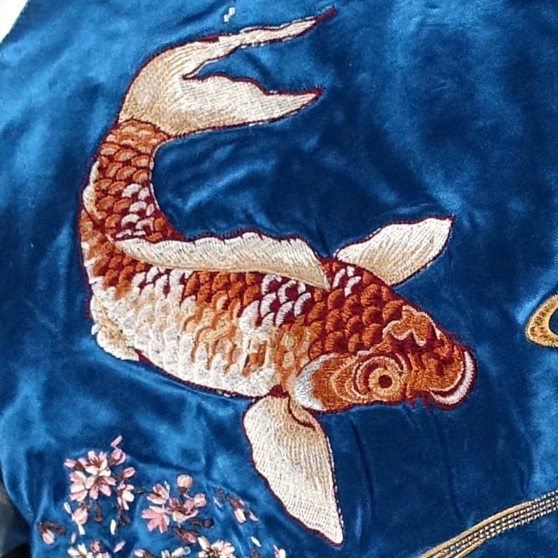 JSKJ-506 桜と鯉刺繍スカジャン
