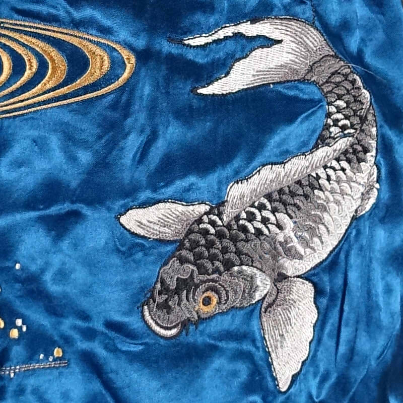 JSKJ-506 桜と鯉刺繍スカジャン