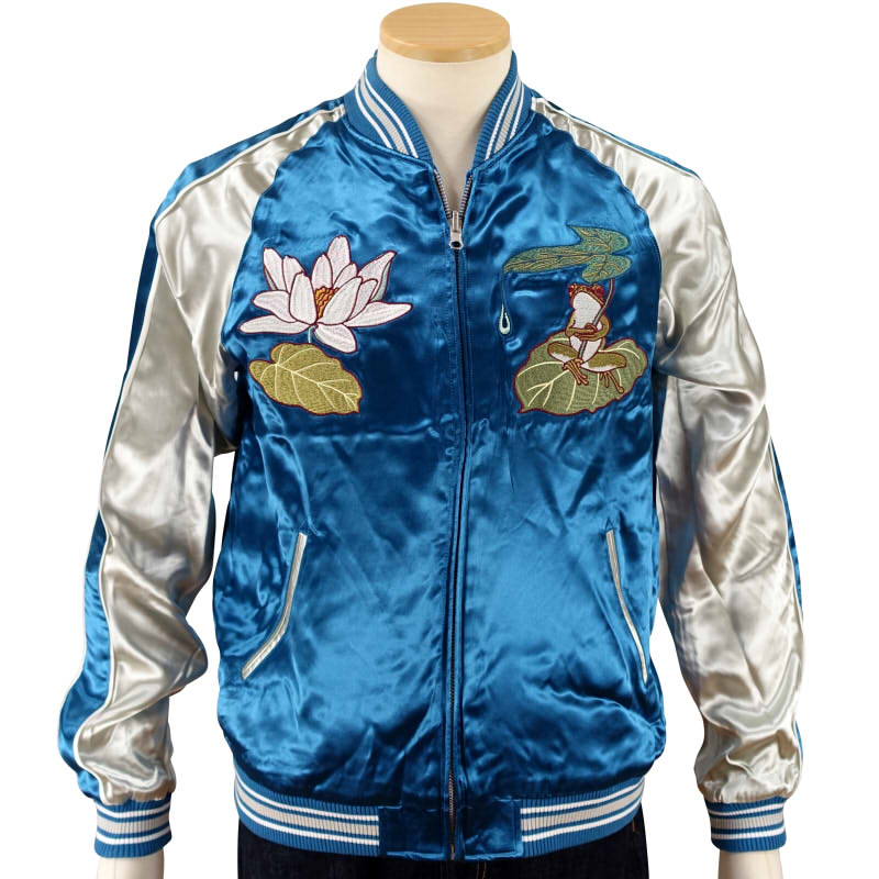 JSKJ-508 蓮と蛙刺繍スカジャン