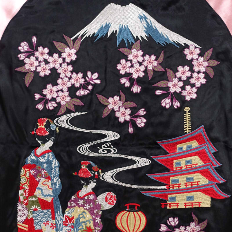 JSKJ-509 富士に舞妓刺繍スカジャン