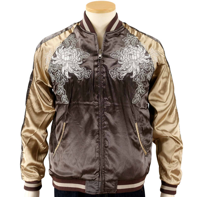 JSKJ-520 月に狐刺繍リバーシブルスカジャン