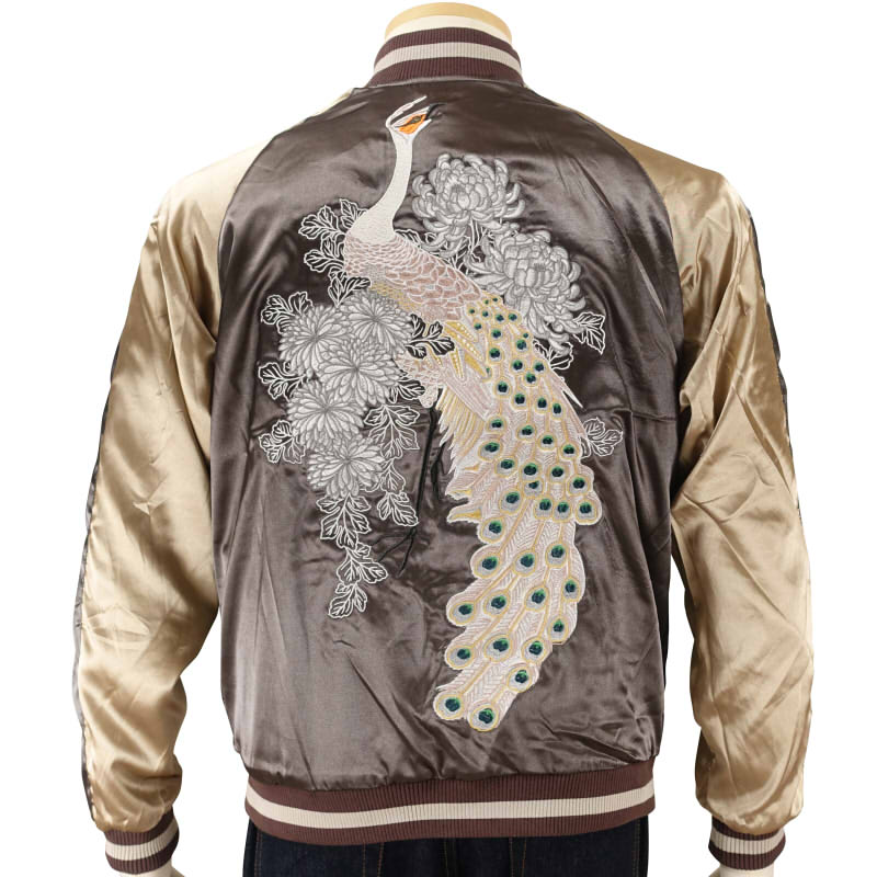 JSKJ-520 月に狐刺繍リバーシブルスカジャン