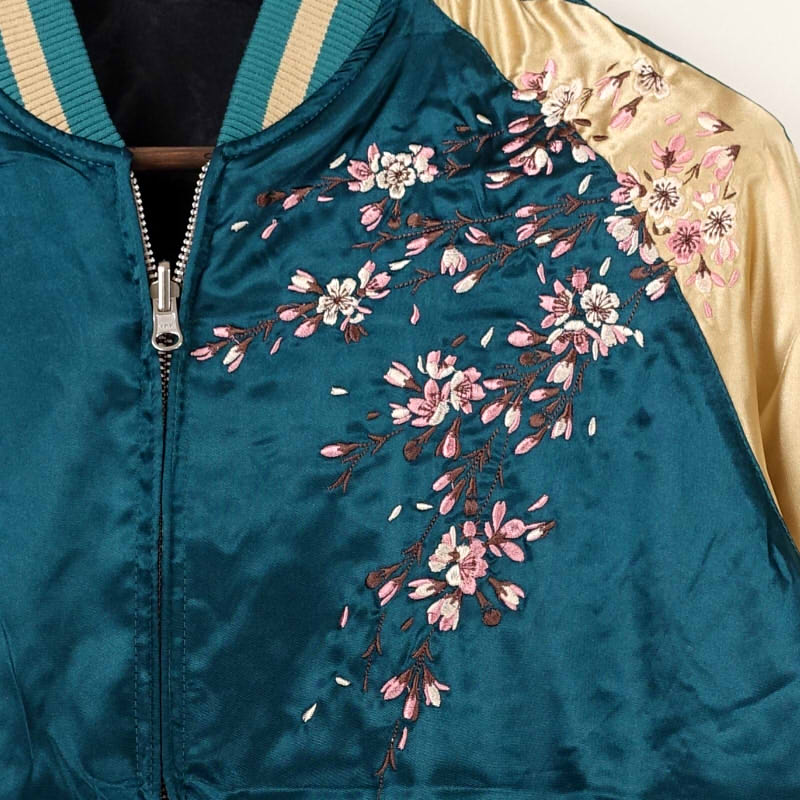 JSKJ-522 桜刺繍リバーシブルスカジャン