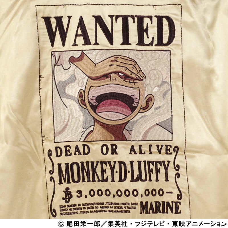 6/15 on sale ルフィ手配書刺繍スカジャン OPSJ-501 ONE PIECE × Switch Planning