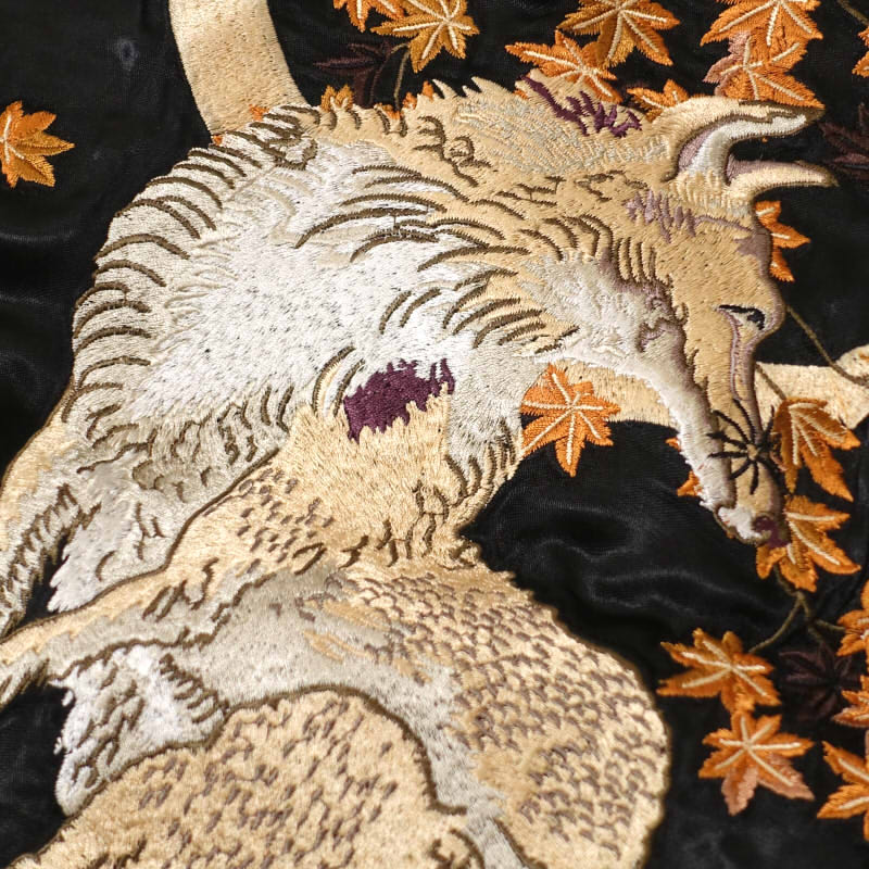 SKJ-003 月と狐刺繍スカジャン