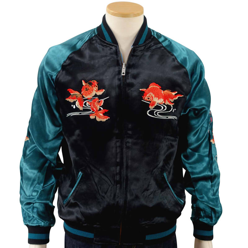 SKJ-016 桜金魚鉢刺繍スカジャン