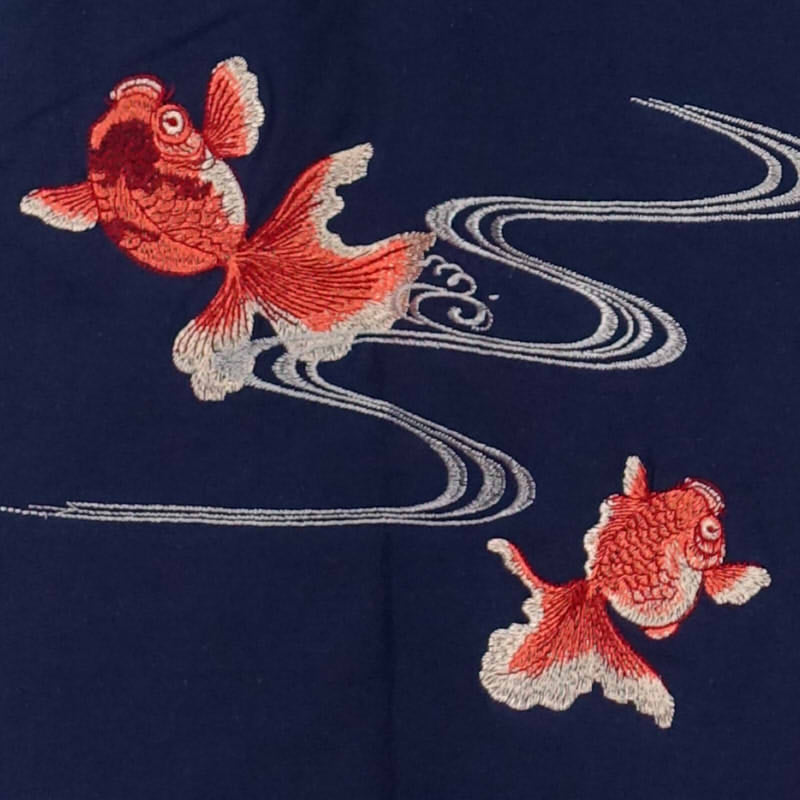 JST-401 日本地図に龍虎刺繍半袖Tシャツ