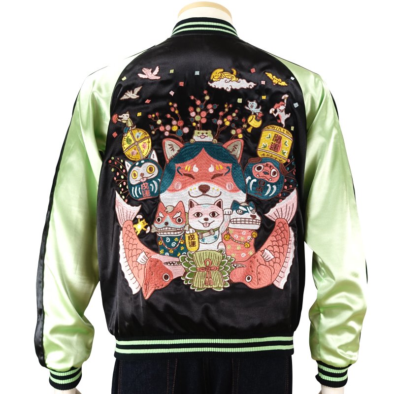 わっしょいワンダフル刺繍スカジャン GFSJ-003【ごちゃふるワールド × SwitchPlanning】