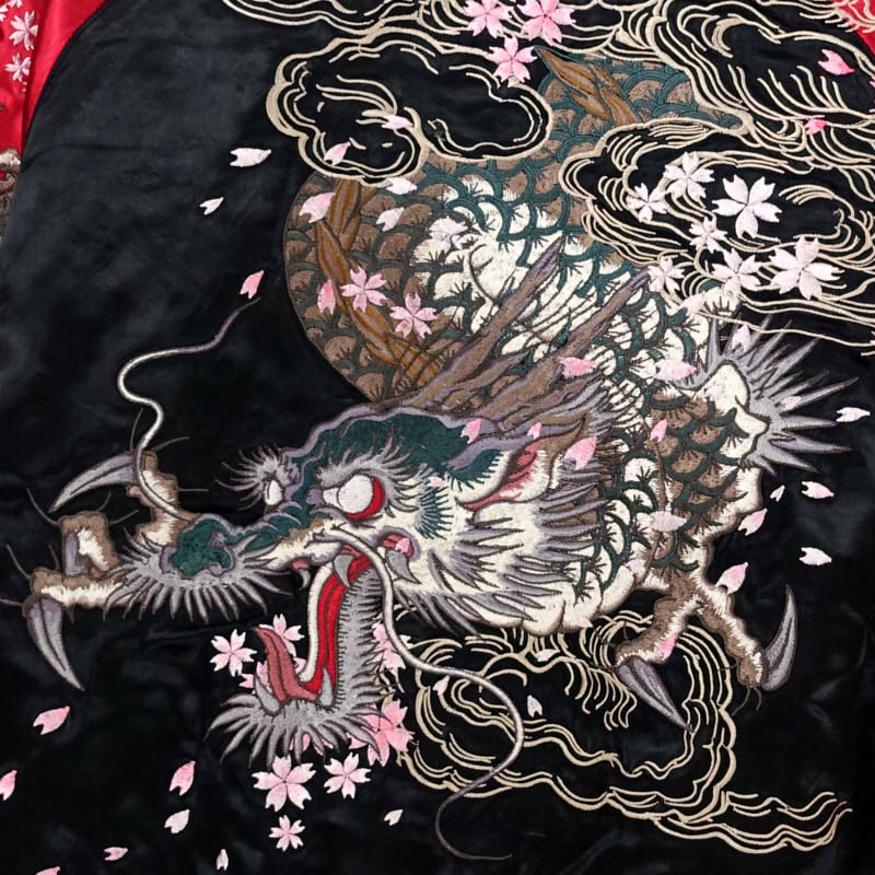 GKJ-001 暴れ龍刺繍スカジャン