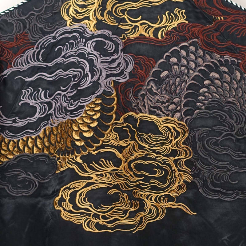 GKJ-009 金銀阿吽龍刺繍スカジャン
