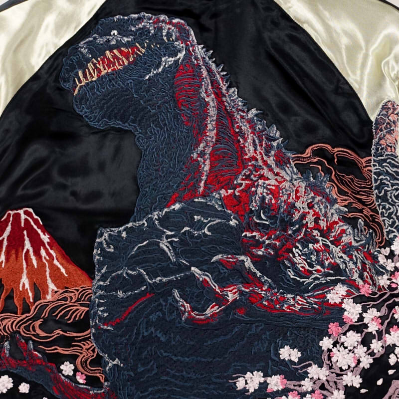 GZSJ-102 シン・ゴジラ刺繍スカジャン ゴジラ×スイッチプランニング