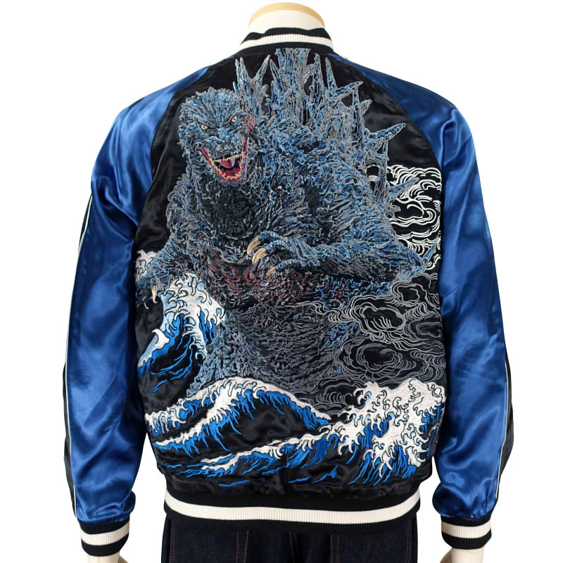GZSJ-103 ゴジラ-1.0刺繍スカジャン ゴジラ×スイッチプランニング