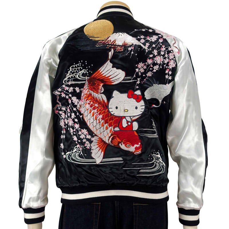 hKSJ-005 鯉頭ハローキティ刺繍スカジャン