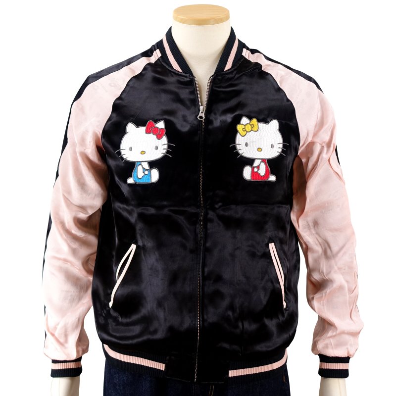 hKSJ-505 ハローキティとハローミミィジャガード袖スカジャン