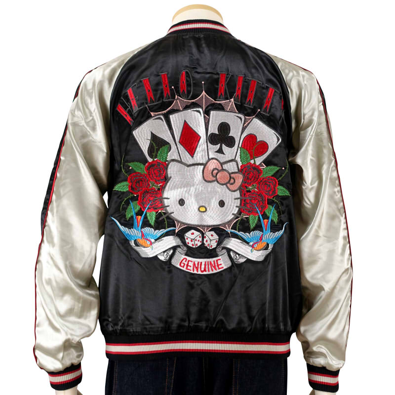 hKSJ-507 トランプハローキティ刺繍スカジャン