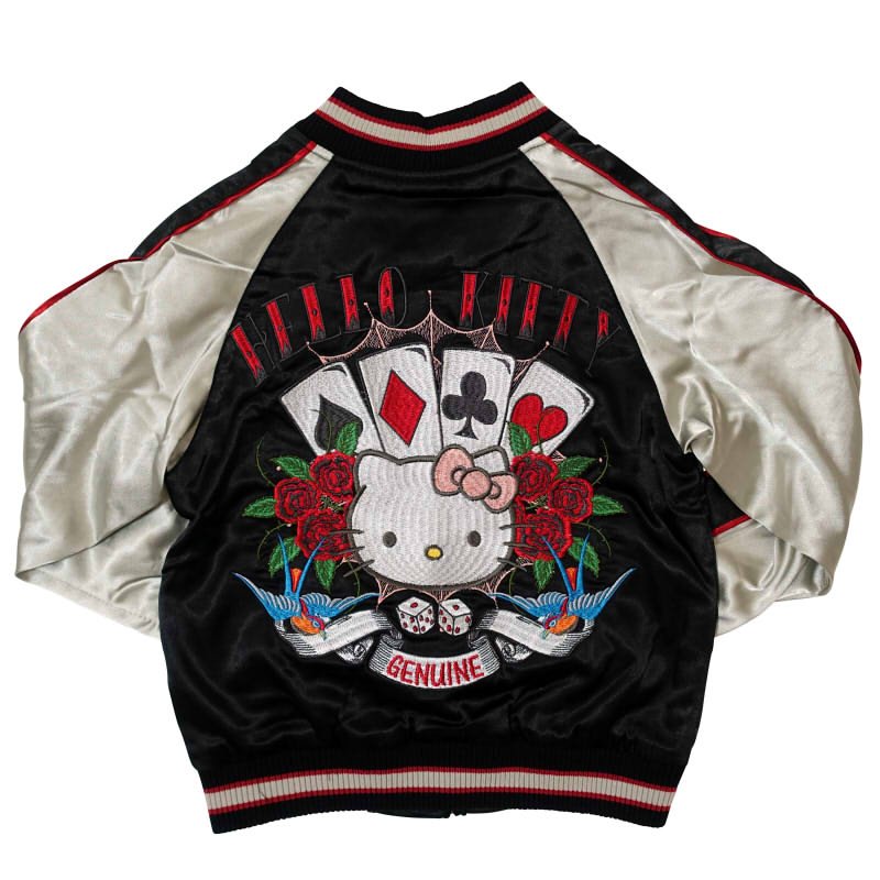 hKSJ-507 トランプハローキティ刺繍スカジャン