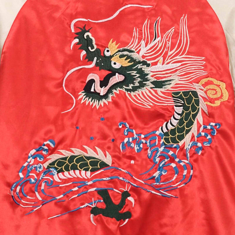 JSKJ-003 ハワイと龍刺繍リバーシブルスカジャン