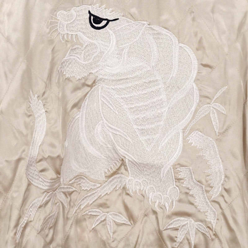 JSKJ-004 ハワイ地図と白虎刺繍リバーシブルスカジャン