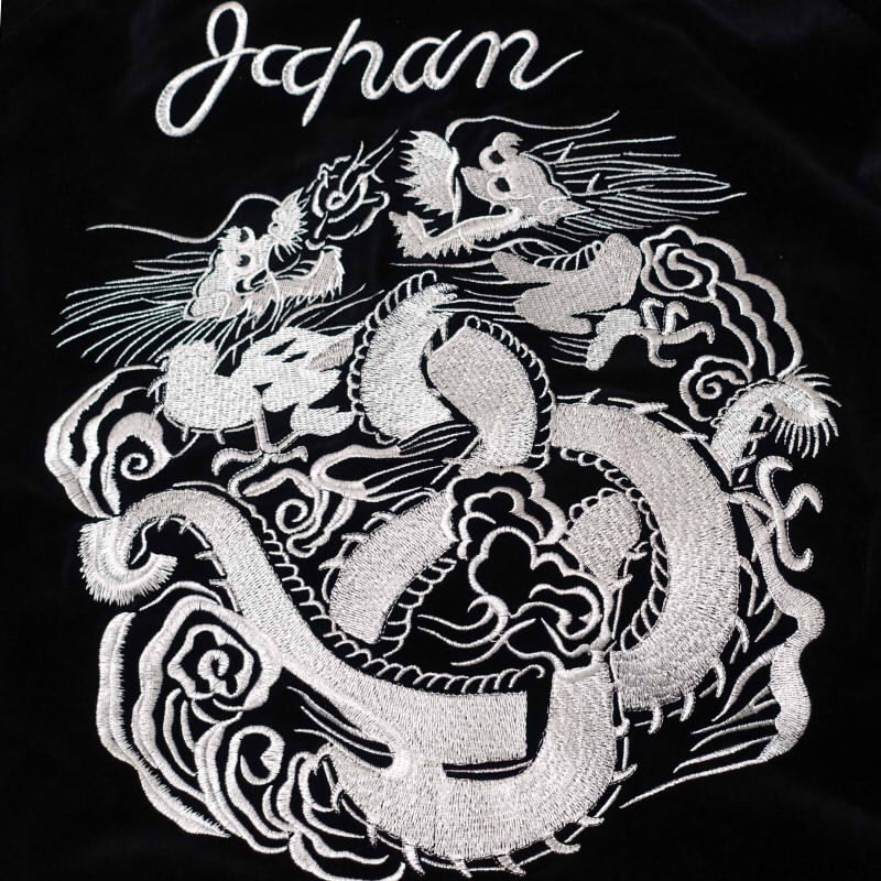 JSKJ-006 鷹虎龍刺繍/別珍リバーシブルスカジャン