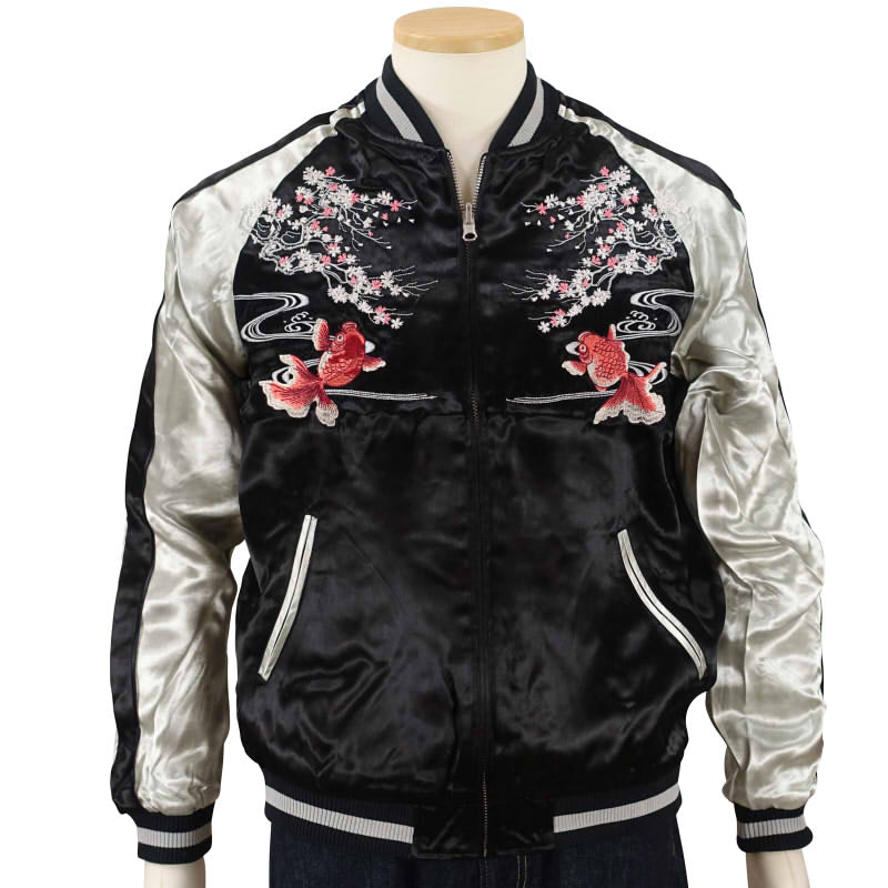 JSKJ-501 桜と金魚刺繍スカジャン