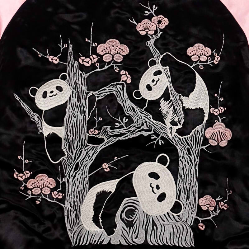 JSKJ-504 パンダ刺繍スカジャン