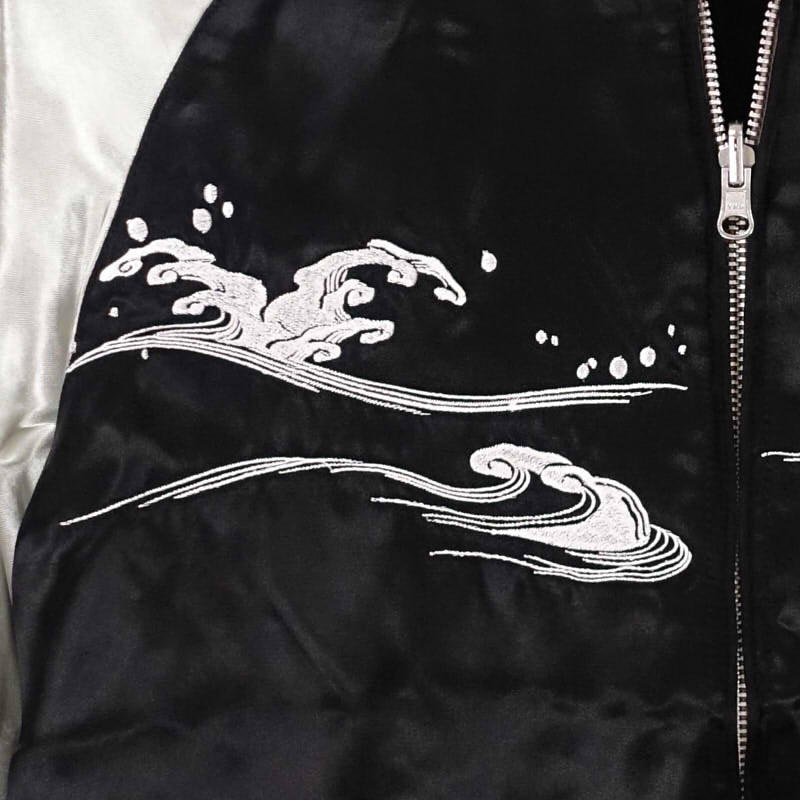 JSKJ-505 波と鯨刺繍スカジャン