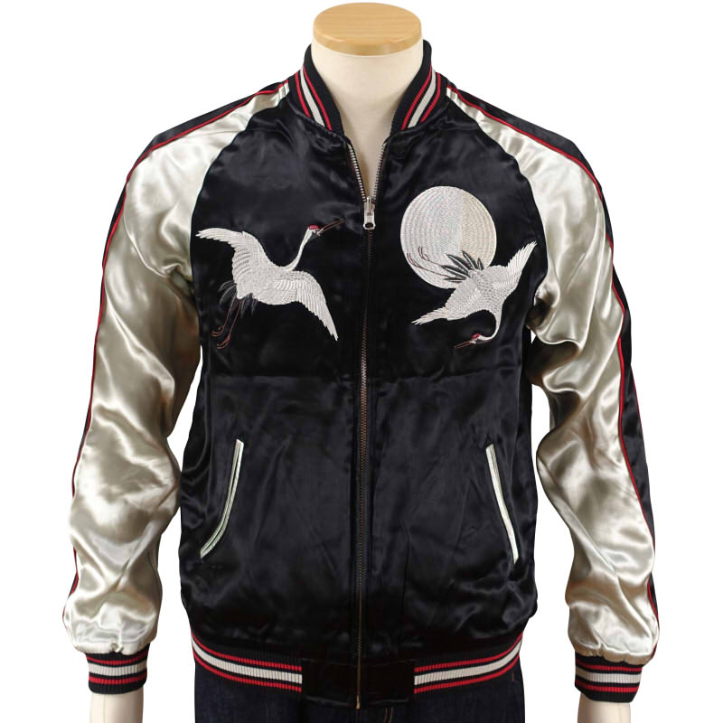 JSKJ-507 月に鶴刺繍スカジャン