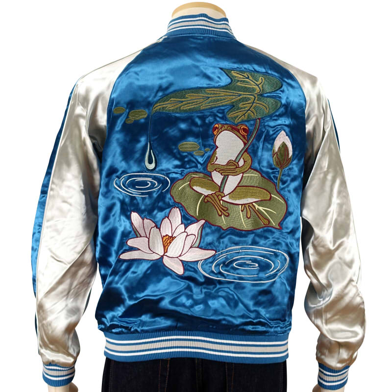 JSKJ-508 蓮と蛙刺繍スカジャン