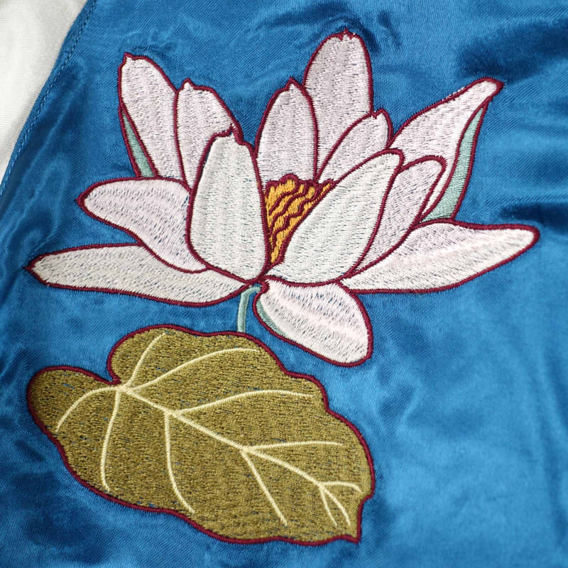 JSKJ-508 蓮と蛙刺繍スカジャン
