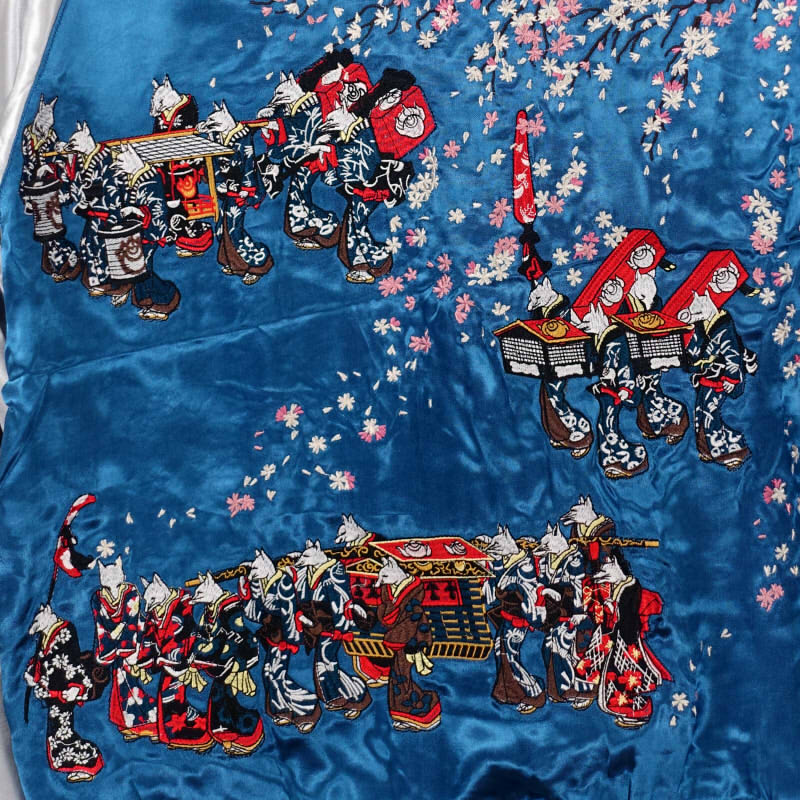 JSKJ-513 狐の嫁入り刺繍スカジャン