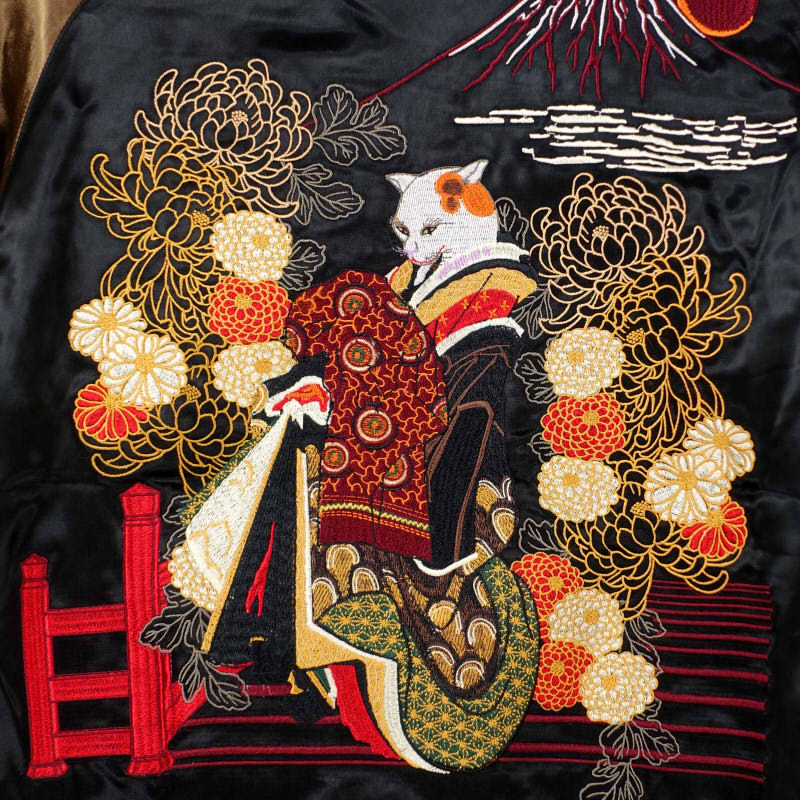 JSKJ-514 猫花魁刺繍スカジャン