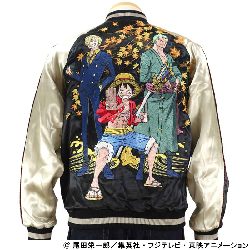 6/15 on sale ルフィ・ゾロ・サンジ刺繍スカジャン OPSJ-101 ONE PIECE × Switch Planning