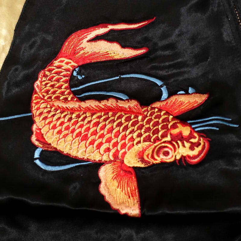 SKJ-005 菊と緋鯉刺繍スカジャン