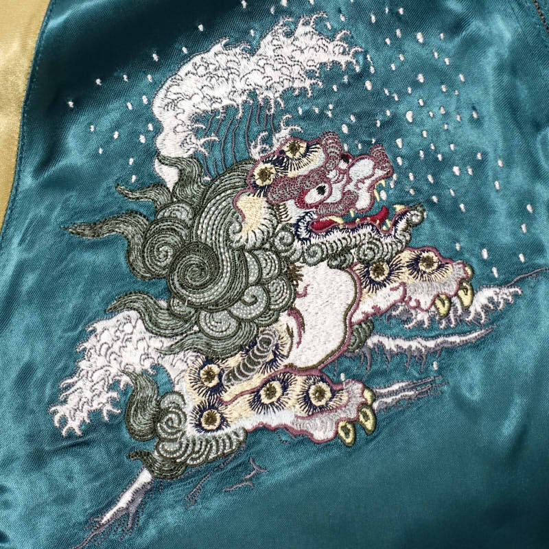 SKJ-007 牡丹と獅子刺繍スカジャン