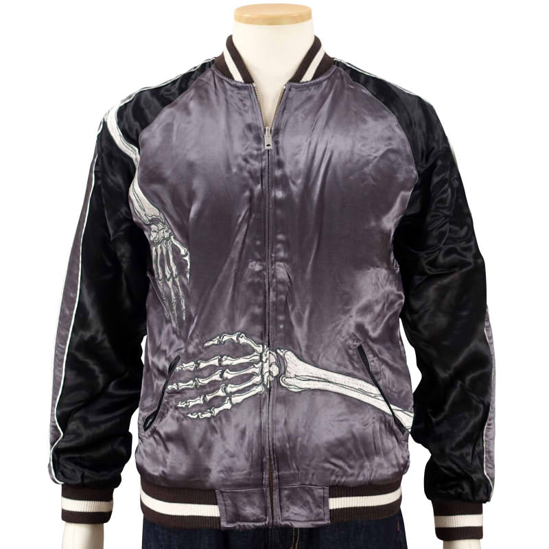 SKJ-008 抱き着き髑髏刺繍スカジャン