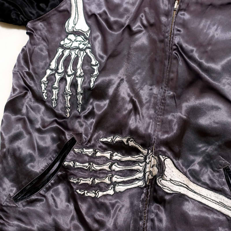 SKJ-008 抱き着き髑髏刺繍スカジャン