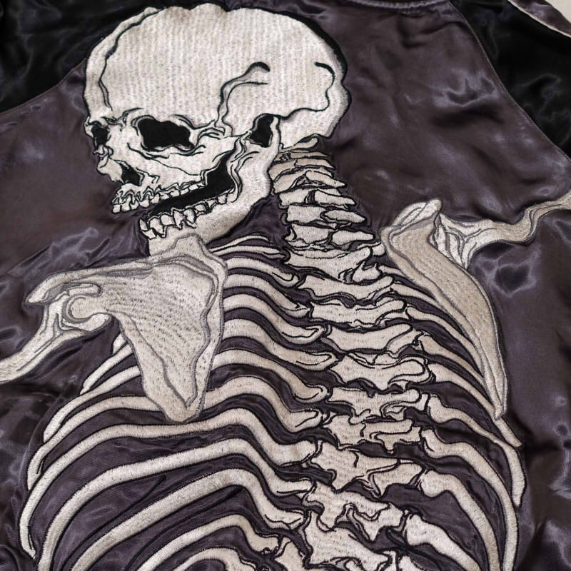 SKJ-008 抱き着き髑髏刺繍スカジャン