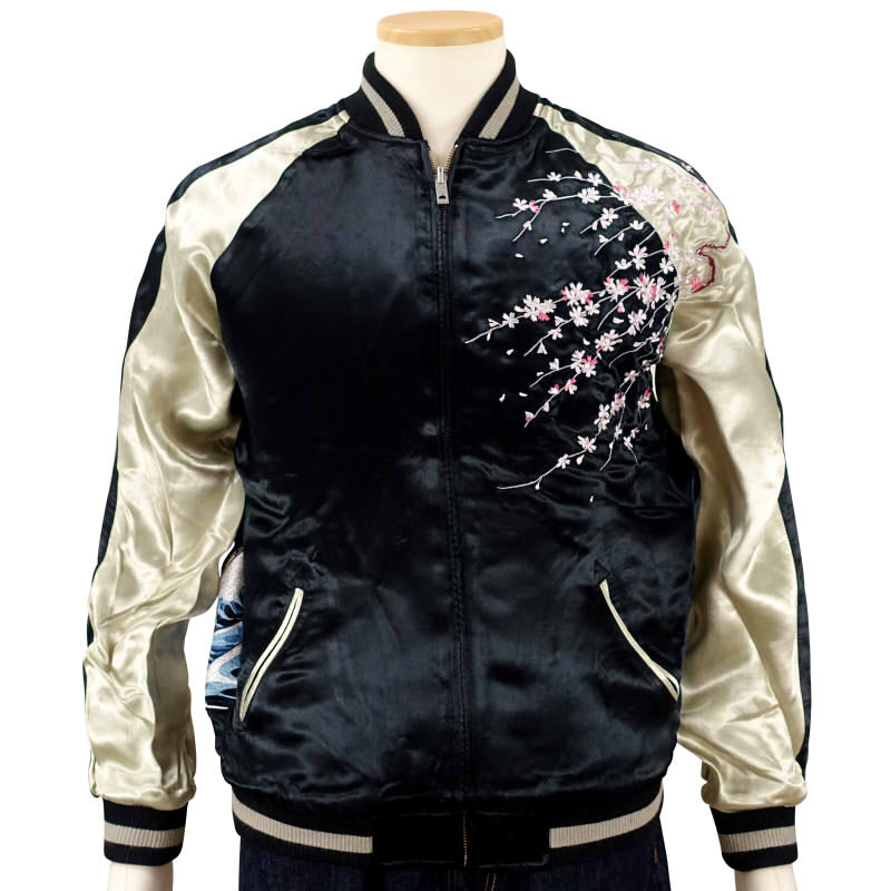 SKJ-009 桜と荒波刺繍スカジャン