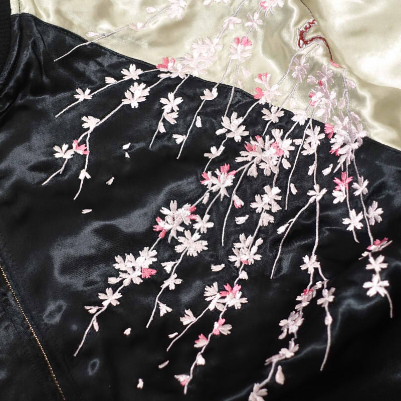 SKJ-009 桜と荒波刺繍スカジャン