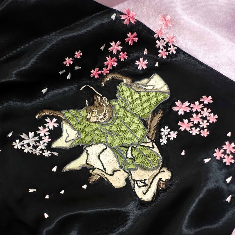 SKJ-010 平安猫の宴会刺繍スカジャン