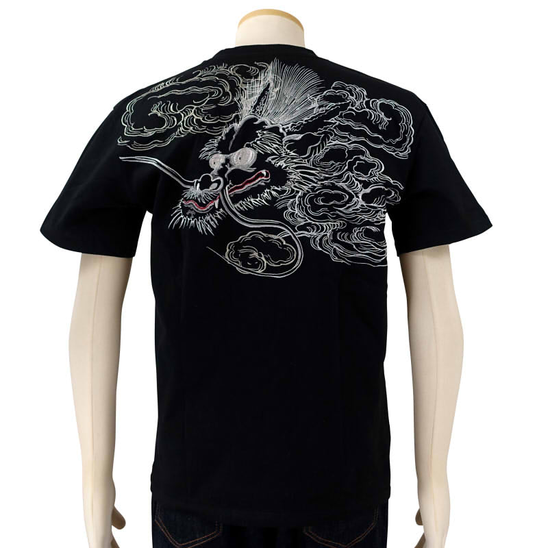 ST-401 雲龍刺繍半袖Tシャツ